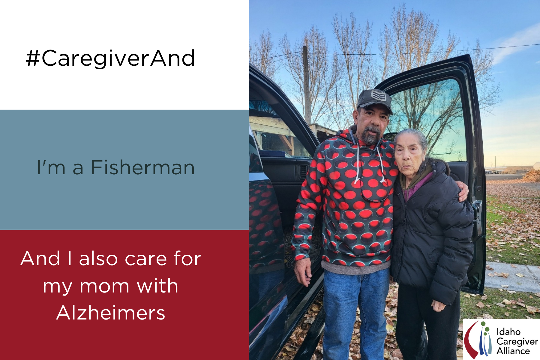 Caregiver and Fisherman graphic