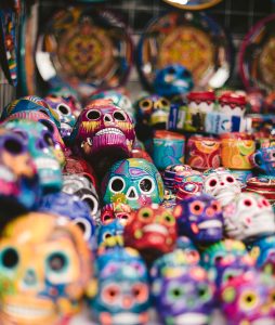 Hispanic cultural painted skulls