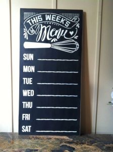 chalk board menu